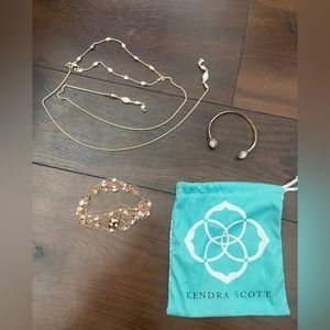 Set of 3 Kendra Scott bracelets and necklace